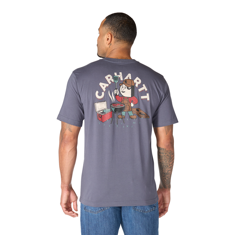Load image into Gallery viewer, Carhartt Men's Irvine Relaxed Grill T-Shirt Blue Stone 107437-BLS
