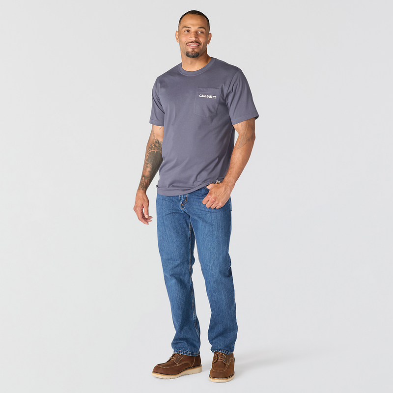 Load image into Gallery viewer, Carhartt Men's Irvine Relaxed Grill T-Shirt Blue Stone 107437-BLS

