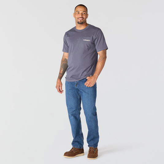 Carhartt Men's Irvine Relaxed Grill T-Shirt Blue Stone 107437-BLS