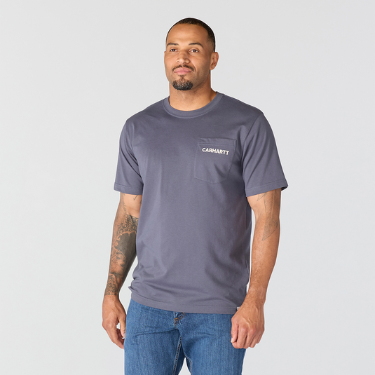 Carhartt Men's Irvine Relaxed Grill T-Shirt Blue Stone 107437-BLS