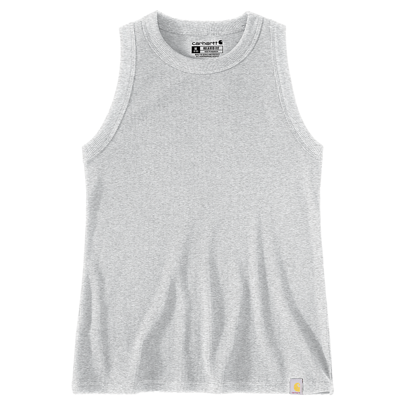 Load image into Gallery viewer, Carhartt Women's TENCEL™ Fiber Series Fitted Ribbed Tank Top Heather Gray 107481-HGY
