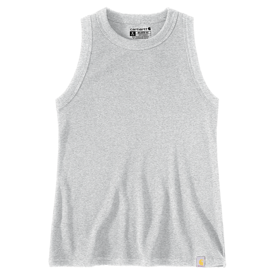 Carhartt Women's TENCEL™ Fiber Series Fitted Ribbed Tank Top Heather Gray 107481-HGY