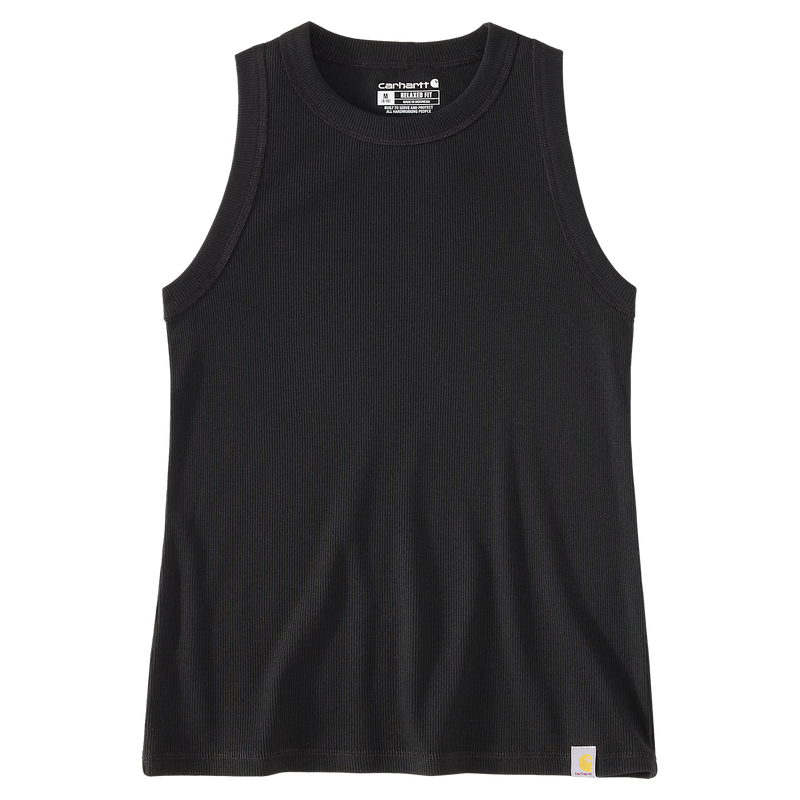 Load image into Gallery viewer, Carhartt Women's TENCEL™ Fiber Series Fitted Ribbed Tank Top Black 107481-N04
