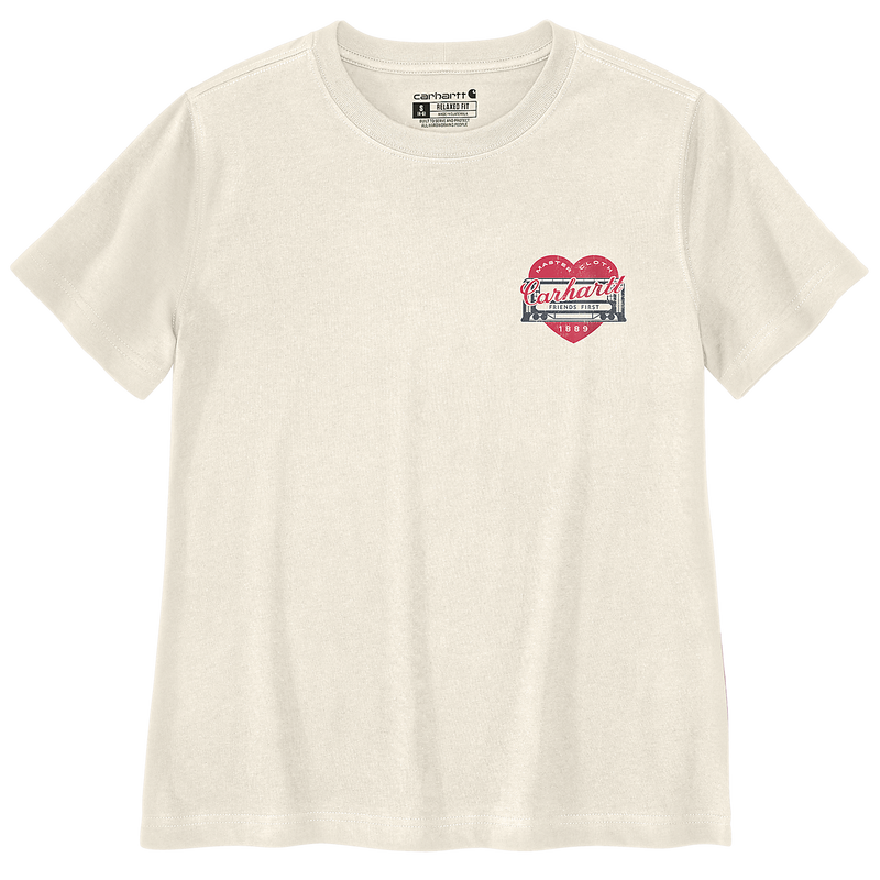 Load image into Gallery viewer, Carhartt Women's Irvine Relaxed Heritage Heart T-Shirt Eggshell 107534-W39
