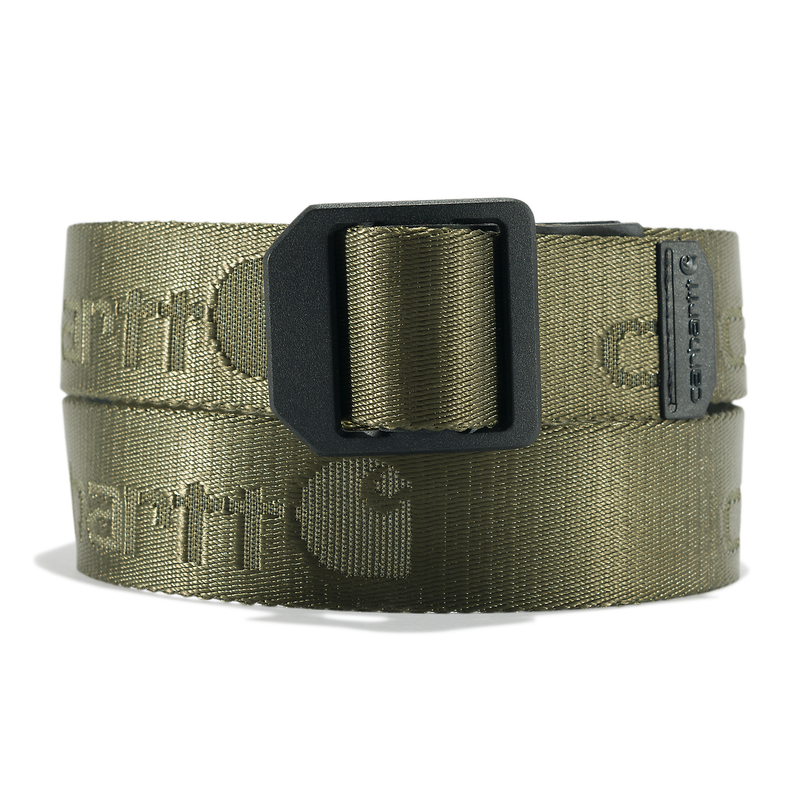 Load image into Gallery viewer, Carhartt Men's Nylon Webbing Ladder Lock Belt Army Green A0005768-301
