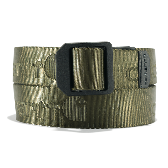 Carhartt Men's Nylon Webbing Ladder Lock Belt Army Green A0005768-301