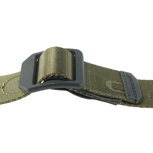 Carhartt Men's Nylon Webbing Ladder Lock Belt Army Green A0005768-301