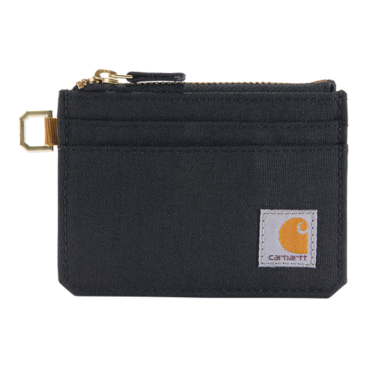 Carhartt Unisex Nylon Duck Zippered Card Keeper Wallet Black 801977-002
