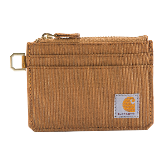 Carhartt Unisex Nylon Duck Zippered Card Keeper Wallet Brown 801977-211