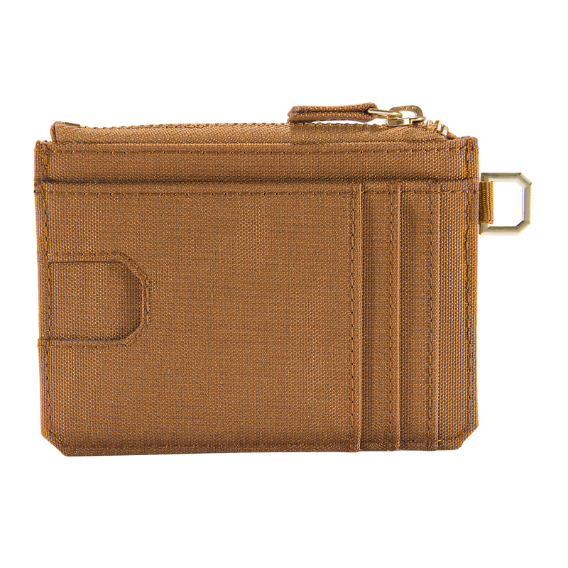 Load image into Gallery viewer, Carhartt Unisex Nylon Duck Zippered Card Keeper Wallet Brown 801977-211
