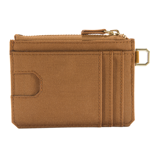 Carhartt Unisex Nylon Duck Zippered Card Keeper Wallet Brown 801977-211