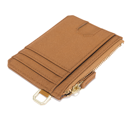 Carhartt Unisex Nylon Duck Zippered Card Keeper Wallet Brown 801977-211