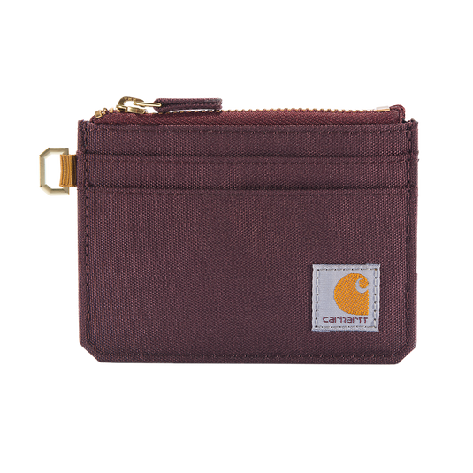 Carhartt Unisex Nylon Duck Zippered Card Keeper Wallet Bordeaux 801977-643
