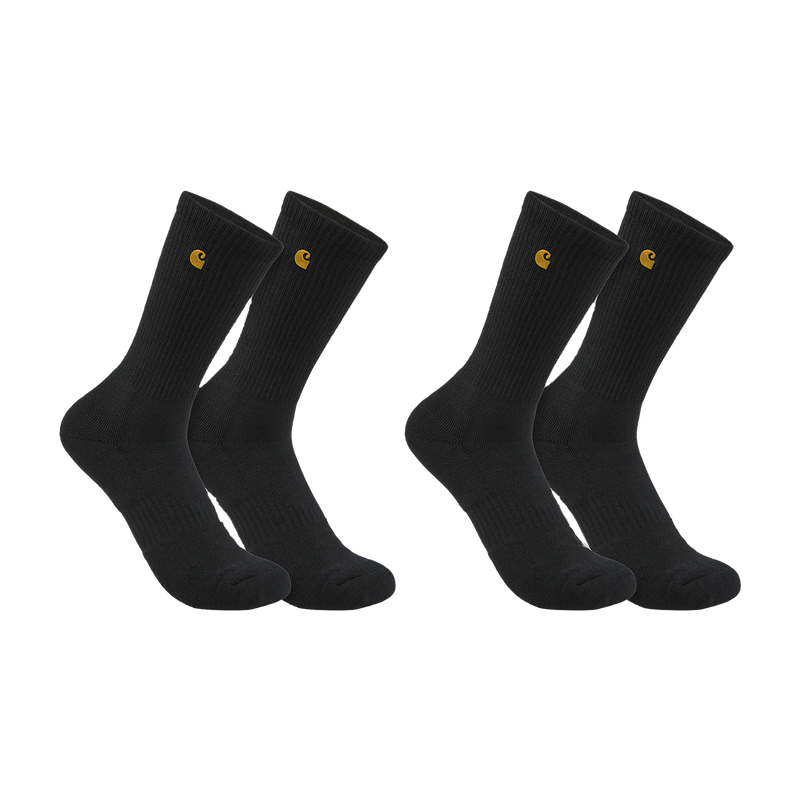 Load image into Gallery viewer, Carhartt Men's Force™ Midweight Crew Socks (2 Pack) Black SC2252M-BLK
