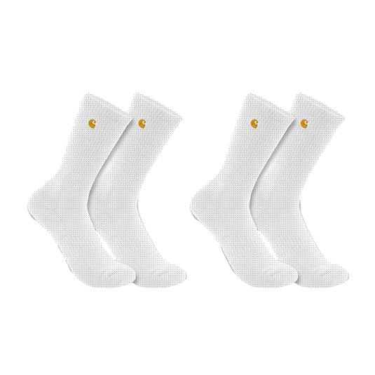 Carhartt Men's Force™ Midweight Crew Socks (2 Pack) White SC2252M-WHT