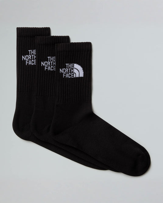 The North Face Unisex Everyday Standard Crew Socks (3-Pack) TNF Black NF0A8EKXJK3