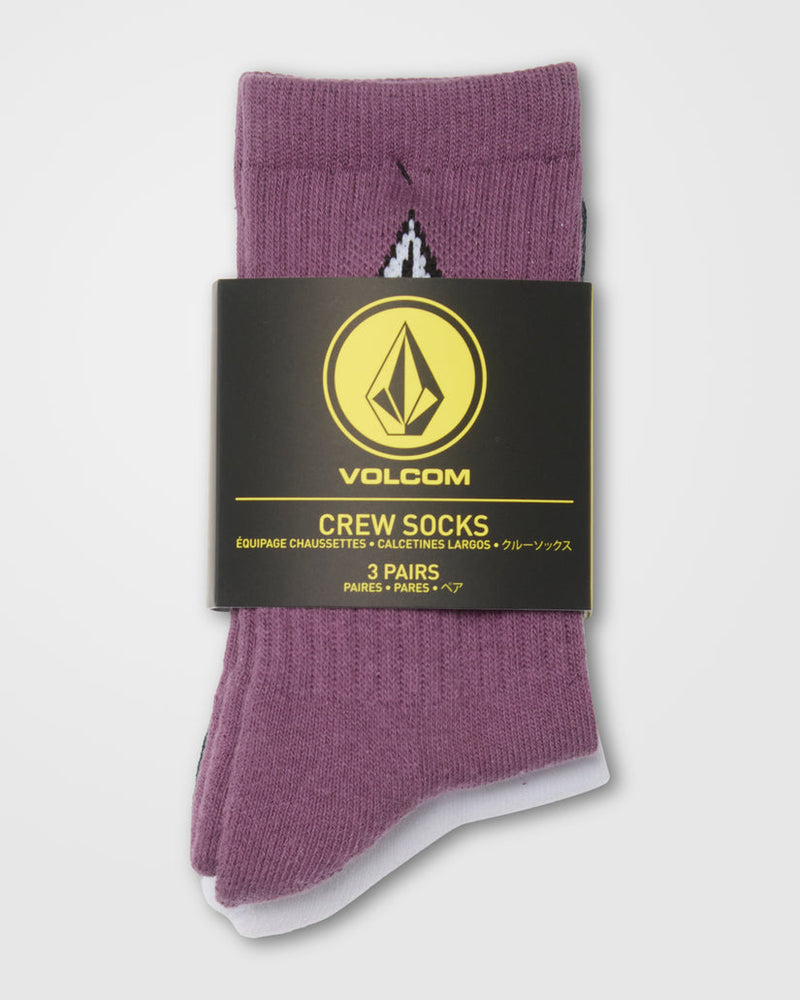 Load image into Gallery viewer, Volcom Kids' Full Stone Socks (3 pack) Multi F6332601-MLT
