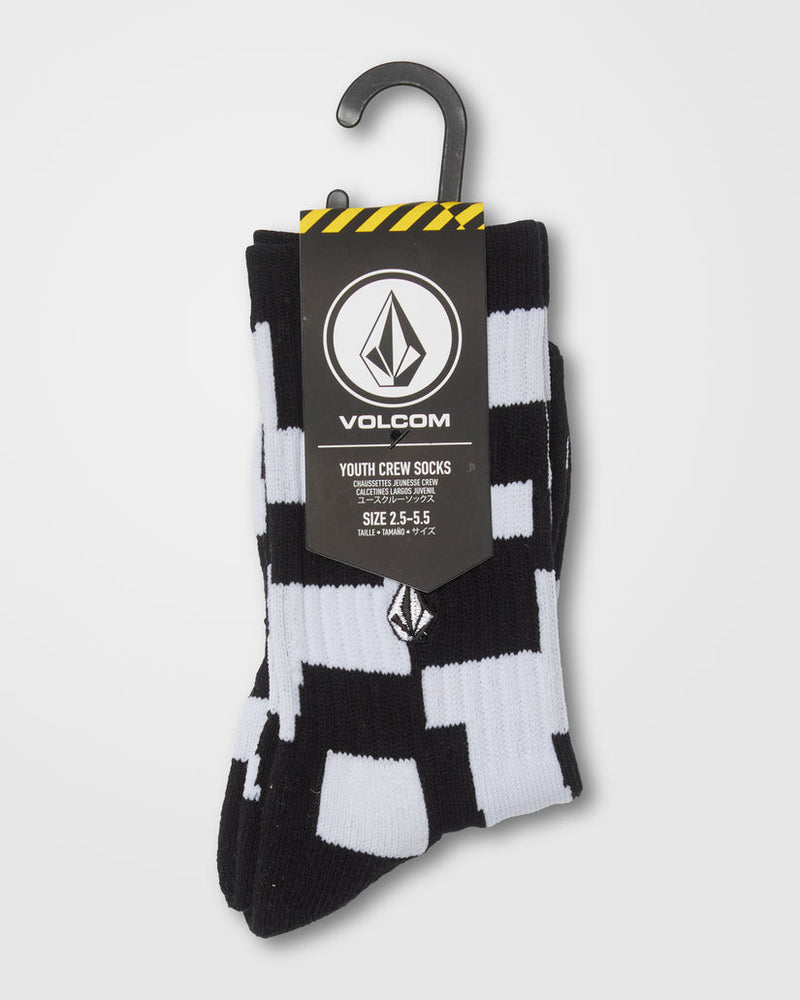 Load image into Gallery viewer, Volcom Kids' Carrau Youth Socks White F6332602-WHT

