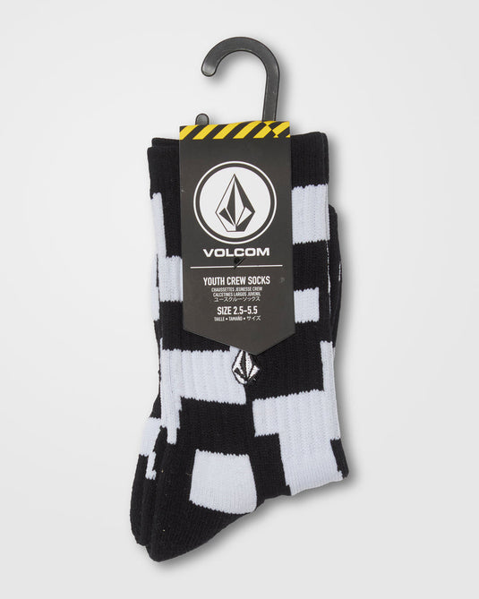 Volcom Kids' Carrau Youth Socks White F6332602-WHT