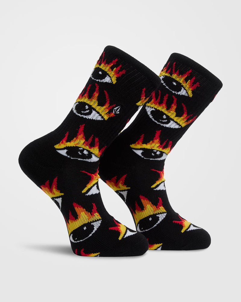 Load image into Gallery viewer, Volcom Kids' Ozzy Youth Socks Black F6332603-BLK
