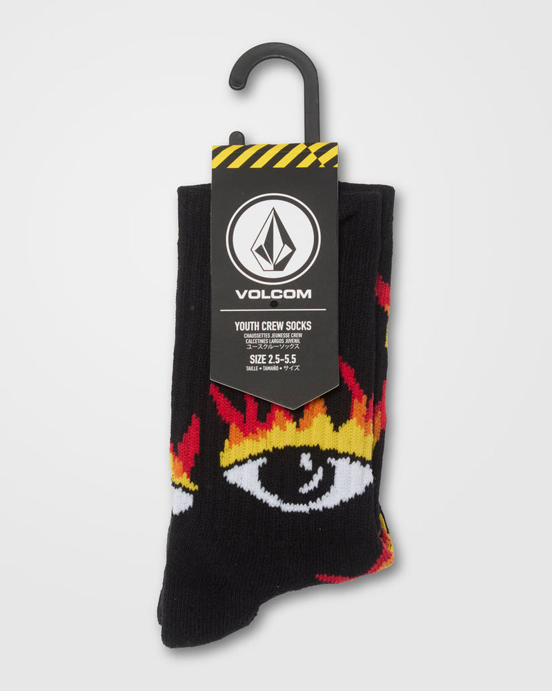 Load image into Gallery viewer, Volcom Kids' Ozzy Youth Socks Black F6332603-BLK
