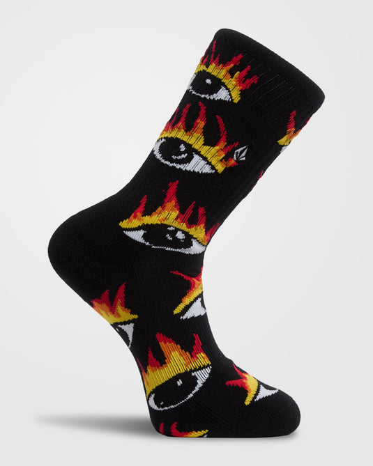 Volcom Kids' Ozzy Youth Socks Black F6332603-BLK