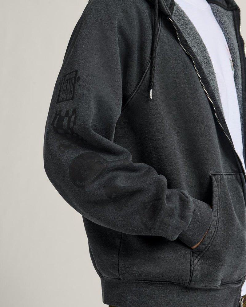 Load image into Gallery viewer, Vans Men&#39;s MTE TeamTeam Full Zip Hoodie Black VN000PJMBLK
