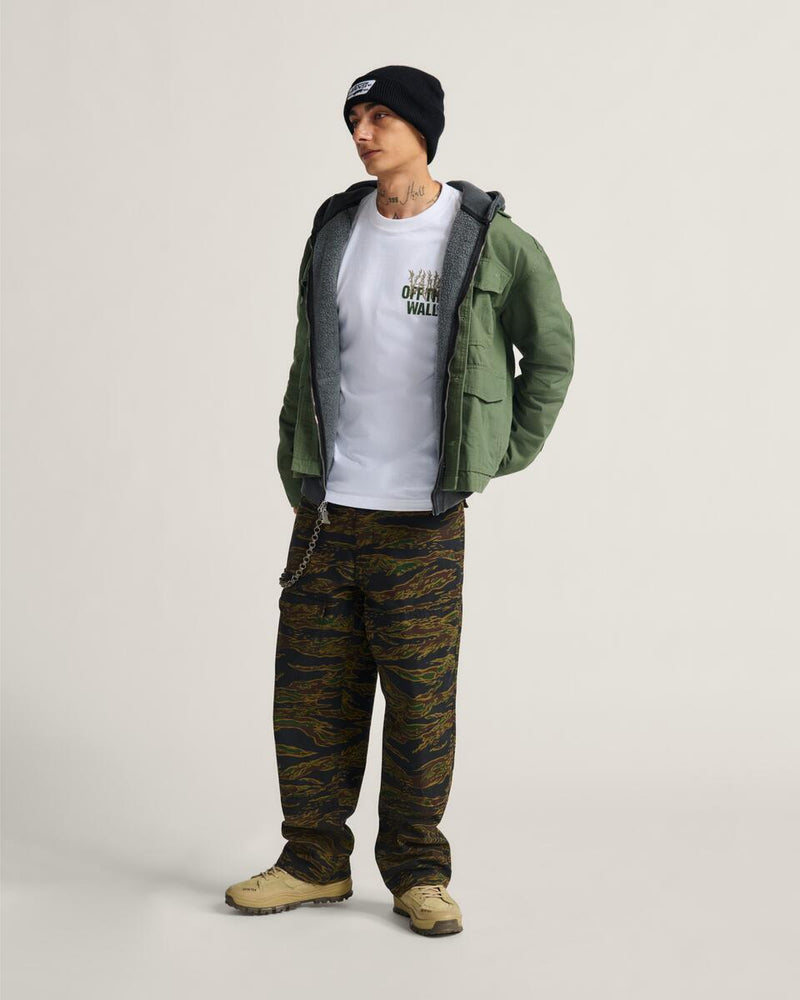 Load image into Gallery viewer, Vans Men&#39;s Skate Military Overshirt by Atiba Jefferson Pine Forest Green VN000R38EN61

