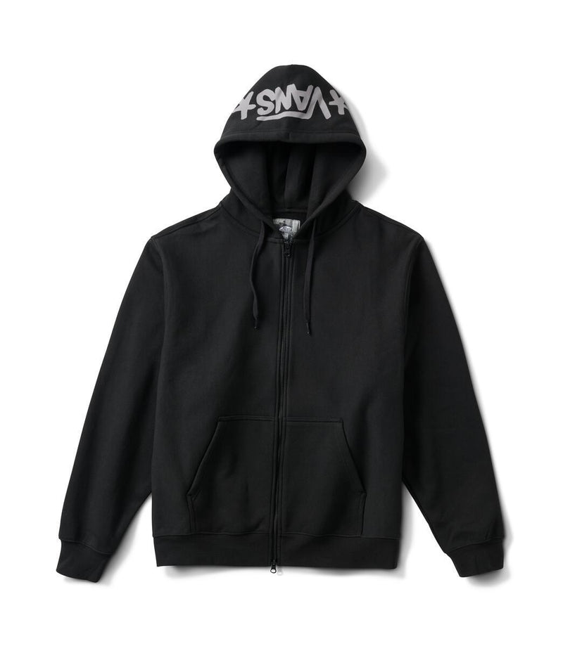 Load image into Gallery viewer, Vans Men&#39;s Skate Atiba Haze Full Zip Hoodie Black VN000Q77BLK

