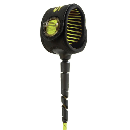FCS Freedom Helix Surf Leash Comp 6 ft Cyber Lime FHCA-CBL-06F