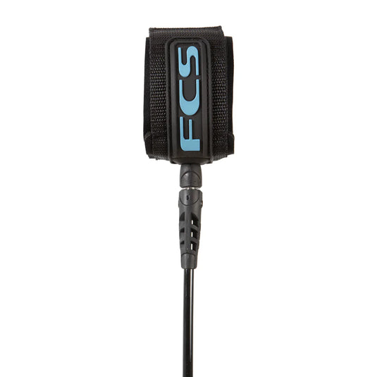 FCS Competition Classic Surf Leash 6' Tranquil Blue/Black CCOA-TBB-06F