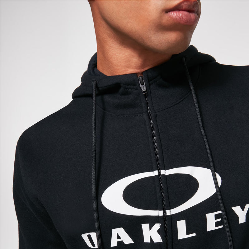 Load image into Gallery viewer, Oakley Men&#39;s Bark Full Zip Hoodie 2.0 Black/White FOA402598-022
