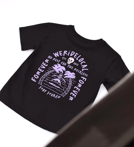 We Ride Local Kid's Forever T-shirt Black KTFB_SS26