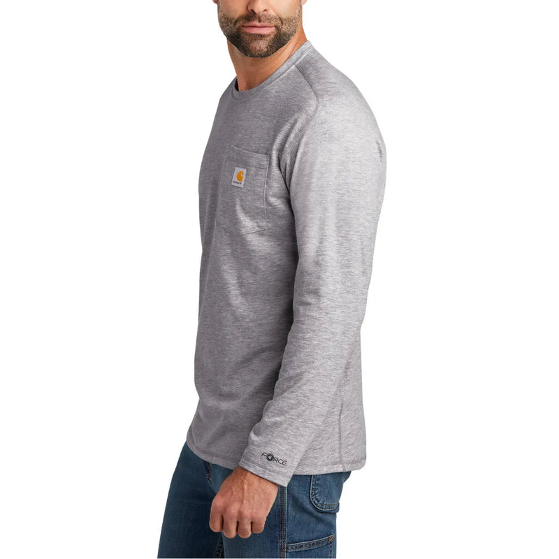 Load image into Gallery viewer, Carhartt Mens&#39; Loose Fit Heavyweight Long-Sleeve T-shirt Heather Grey K126-HGY
