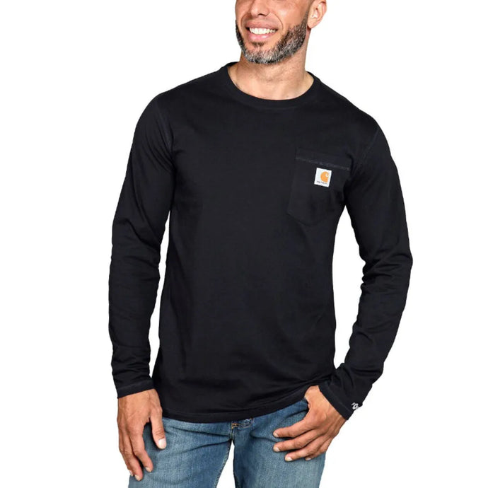 Carhartt Mens' Loose Fit Heavyweight Long-Sleeve T-shirt Black K126-BLK