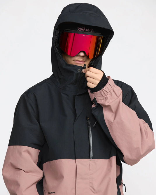 Volcom Men's L Insulated Gore-Tex Snow Jacket Mauve G0452602-MVE