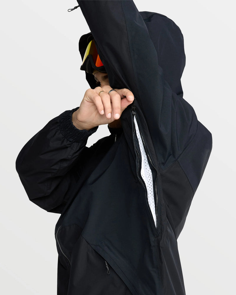 Load image into Gallery viewer, Volcom Men&#39;s Longo Gore-Tex Snow Jacket Black G0652603_BLK
