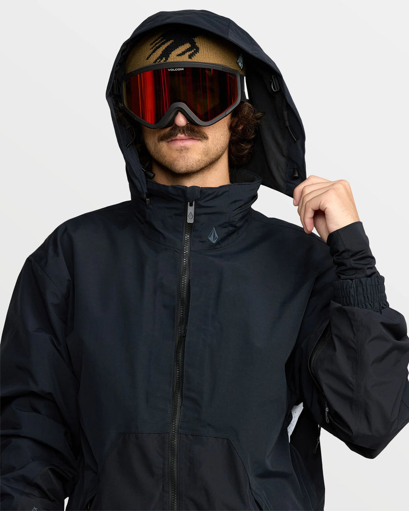 Load image into Gallery viewer, Volcom Men&#39;s Longo Gore-Tex Snow Jacket Black G0652603_BLK
