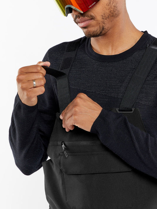 Volcom Men's Roan Bib Overall Snow Pants Black G1352608-BLK