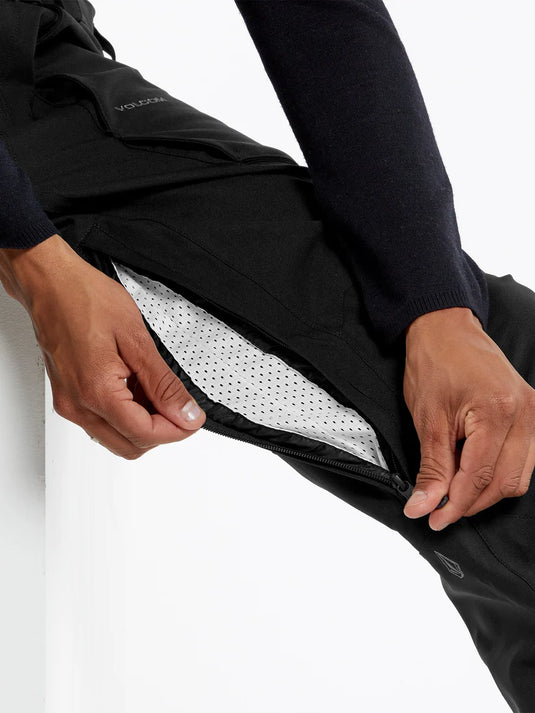 Volcom Men's Roan Bib Overall Snow Pants Black G1352608-BLK