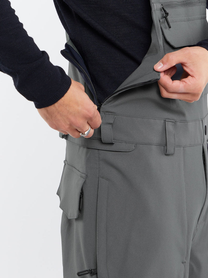 Load image into Gallery viewer, Volcom Men&#39;s Roan Bib Overall Snow Pants Dark Grey G1352608-DGR
