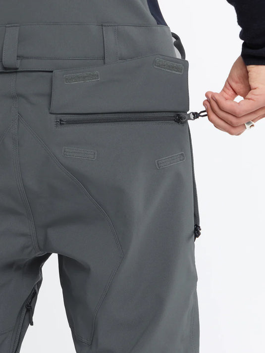 Volcom Men's Roan Bib Overall Snow Pants Dark Grey G1352608-DGR