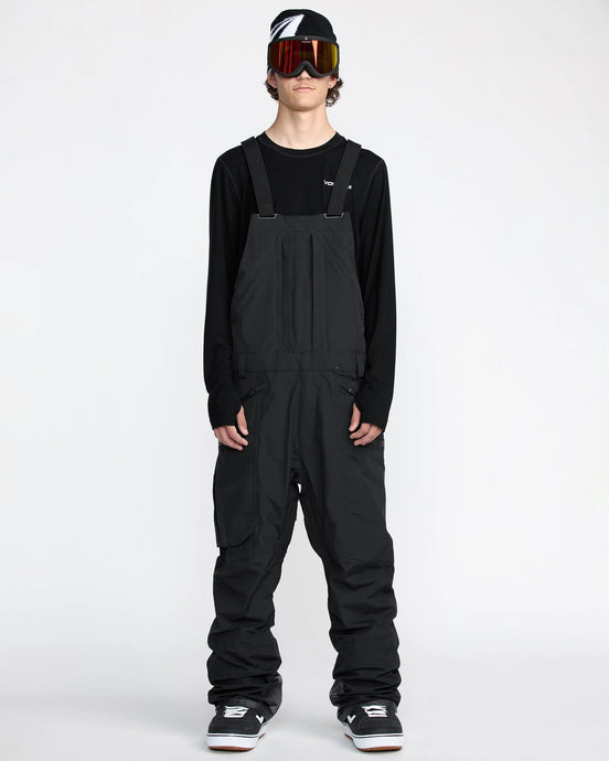 Volcom Men's Rain Gore-Tex Bib Overall Snow Pants Black G1352604-BLK