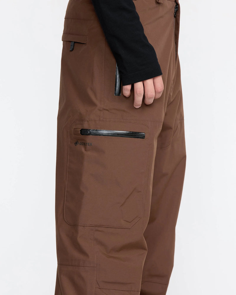 Load image into Gallery viewer, Volcom Men&#39;s L Gore-Tex Snow Pants Brown G1352605-BRN
