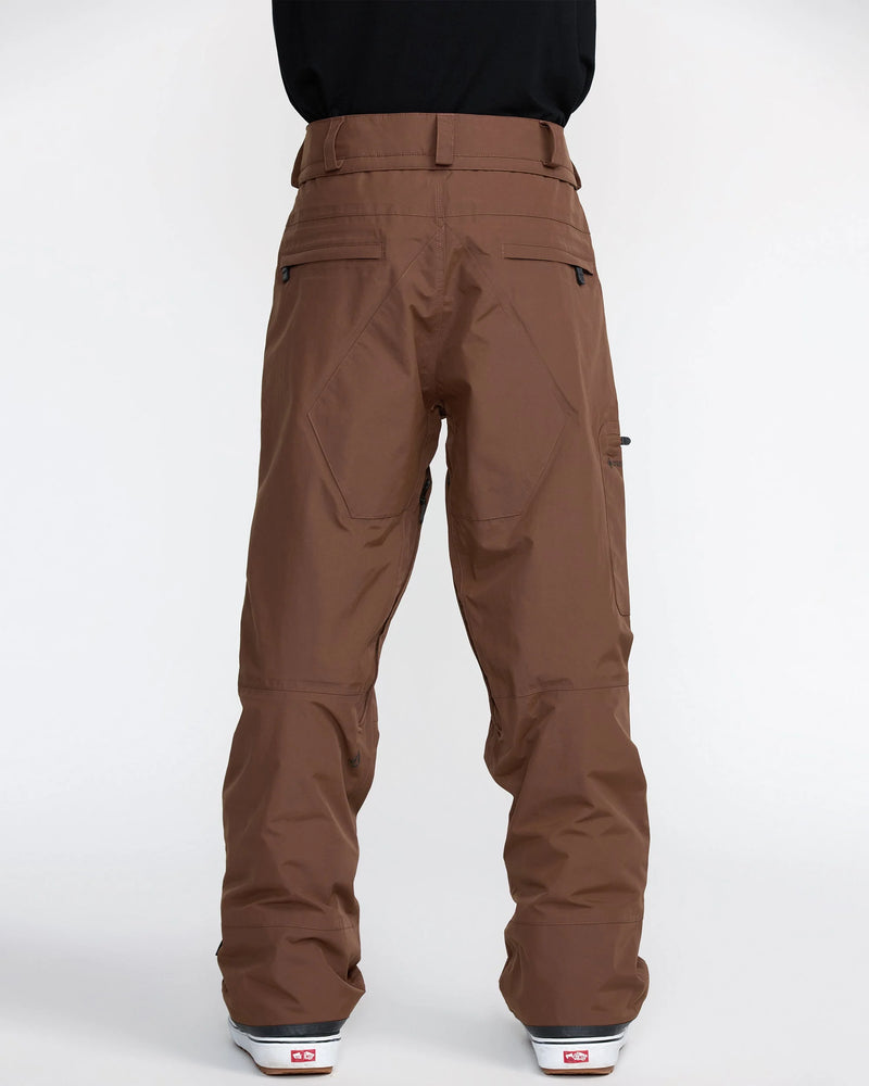 Load image into Gallery viewer, Volcom Men&#39;s L Gore-Tex Snow Pants Brown G1352605-BRN
