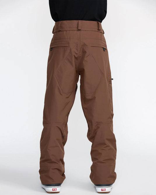 Volcom Men's L Gore-Tex Snow Pants Brown G1352605-BRN