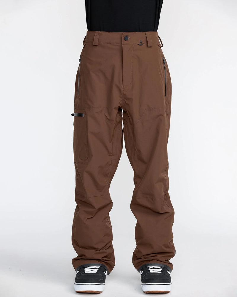 Load image into Gallery viewer, Volcom Men&#39;s L Gore-Tex Snow Pants Brown G1352605-BRN
