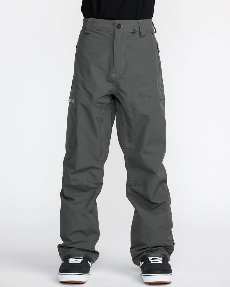 Load image into Gallery viewer, Volcom Men&#39;s L Gore-Tex Snow Pants Dark Grey G1352605-DGR
