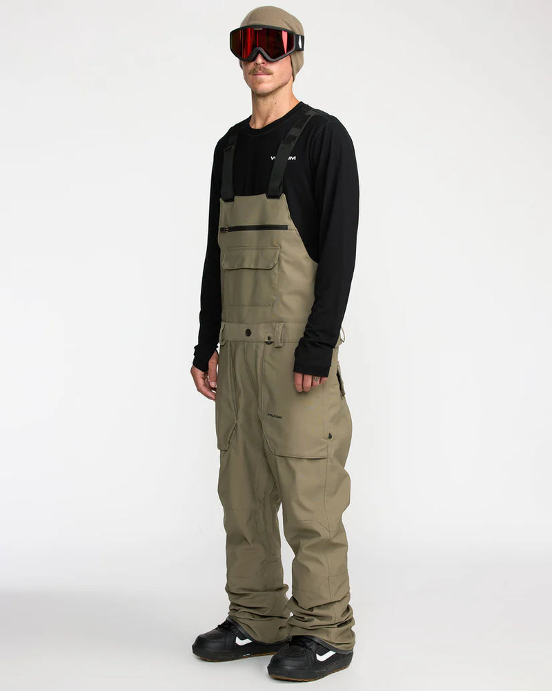 Load image into Gallery viewer, Volcom Men&#39;s Roan Bib Overall Snow Pants Military G1352608-MIL
