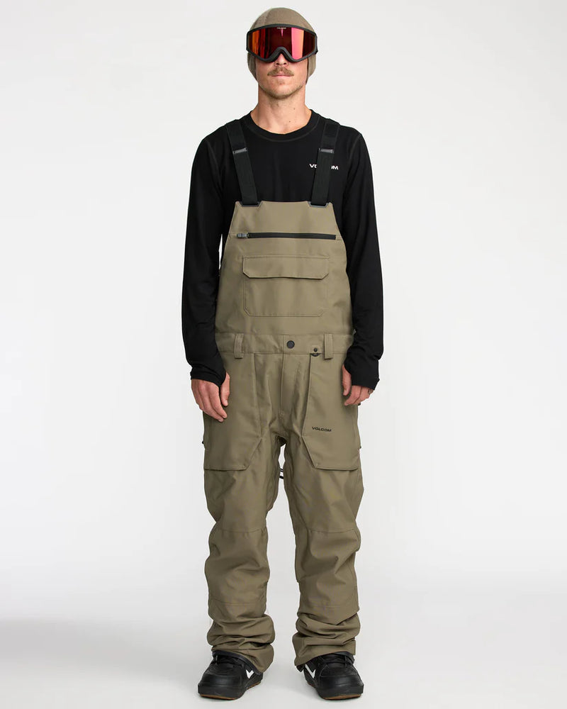 Load image into Gallery viewer, Volcom Men&#39;s Roan Bib Overall Snow Pants Military G1352608-MIL
